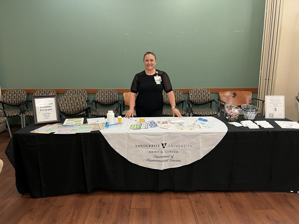 vumcpharmtech's tweet photo. Allied Health Career Fair today @ 100 oaks!!!  If you are interested In being a Pharmacy Technician please check out our program!!!!   Exciting changes starting this fall!! #Earnasyoulearn # AlliedHealth # PharmacyTechnician #CPhT   https://t.co/I3JYn4NXDV https://t.co/KkRkyigOCv