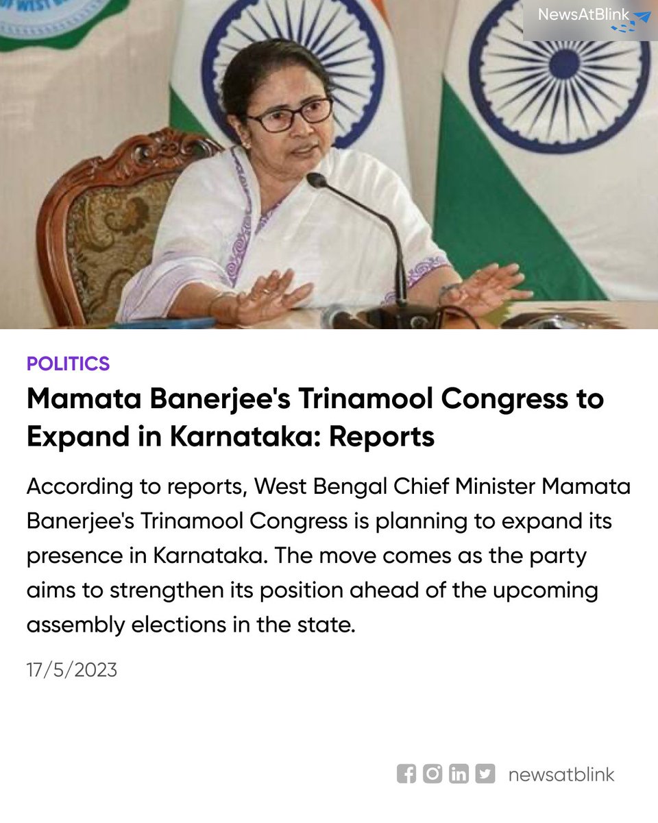 #TrinamoolCongress #KarnatakaPolitics #MamataBanerjee #CongressParty #PoliticalAlliance #ExpansionPlans #IndianPolitics #NewsUpdate #PoliticalPulse
To know more about it refer - indianexpress.com/article/politi…