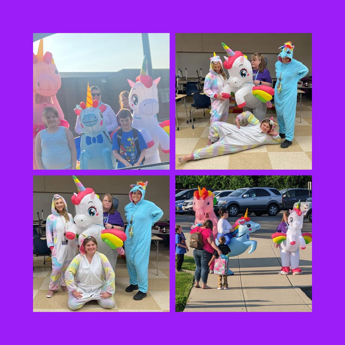 Our <a href="/Creekvw_Tweets/">Creekview Elementary</a> unicorn herd 🦄💜

Nurse Angela, Miss Samm, Ms. Gina, Ms. Murphy, Ms. Kugel, Mrs. Cummins