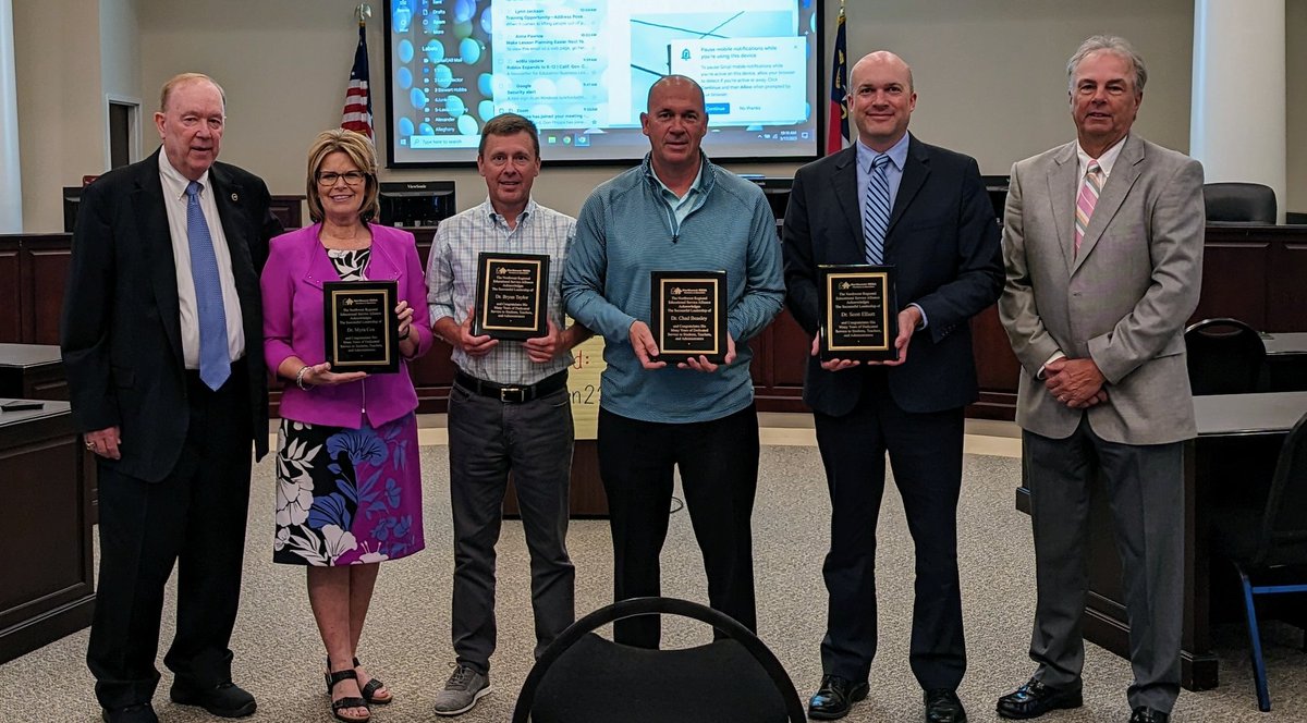 Celebrated the retirements of <a href="/elkinsupt/">Myra Cox, Ed. D</a> <a href="/bwtaylor71/">Bryan W. Taylor</a> <a href="/ChadBeasley15/">Chad Beasley</a> <a href="/scottelliott_nc/">Scott Elliott</a>  at the <a href="/NWRESA/">NWRESA</a> meeting in Wilkesboro today. #LeadershipMatters  #ExperienceMatters <a href="/Mstover23/">Matt Stover</a> <a href="/Eisa_Cox/">Eisa Krushansky Cox</a> <a href="/hefner1967/">Jennifer F. Hefner</a> <a href="/byrddm/">Mark Byrd</a> <a href="/reederh/">Hannah Reeder</a> #StewartHobbs #NCSSA