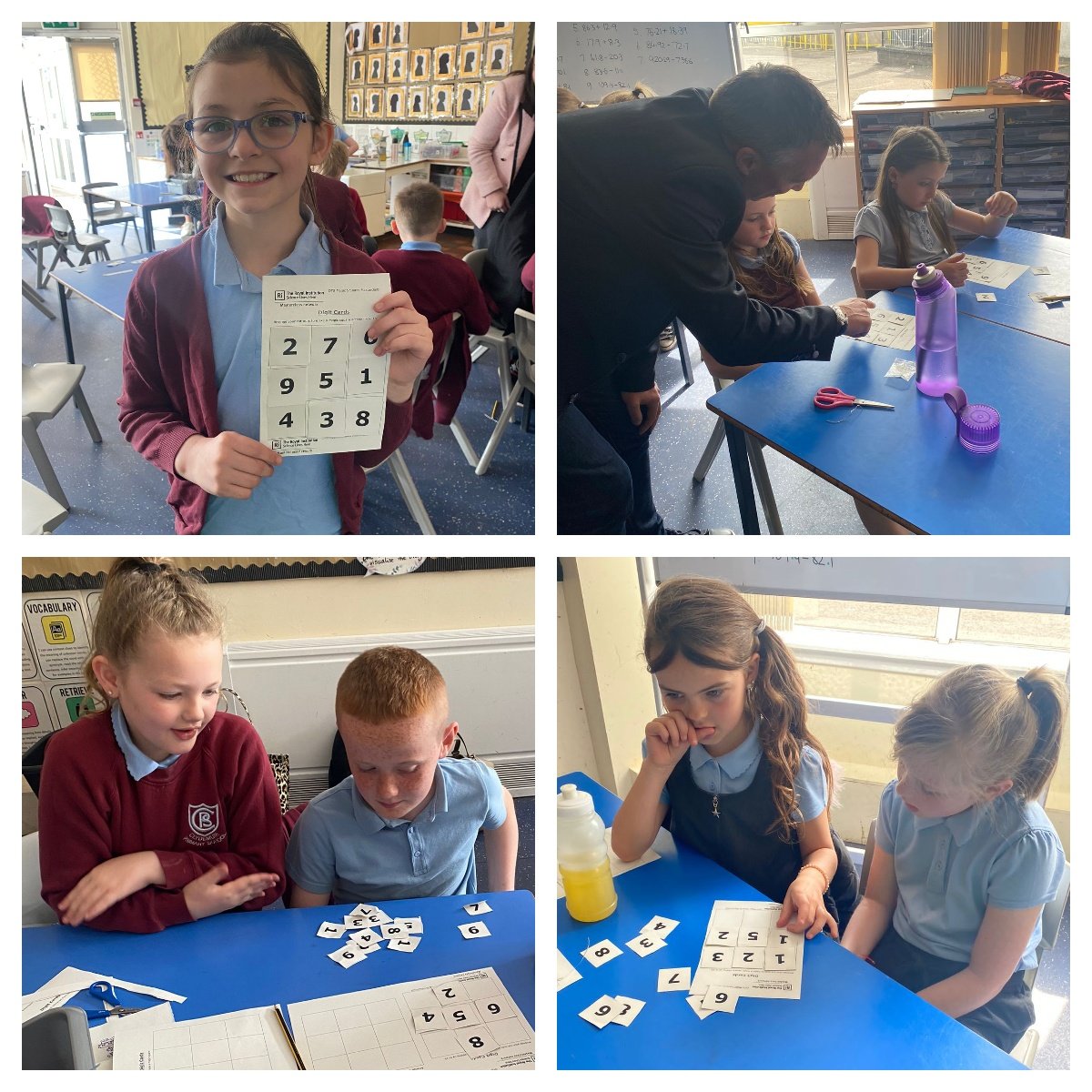 ClydemuirPS's tweet photo. Three fabulous volunteers from @KPMG visited P5 &amp; P6 today as part of #NationalNumeracyDay to share how they use #maths in their jobs! 🌟 They also challenged our learners to solve the 'Magic Square' task...do you think they managed it?! 🎉 @Nat_Numeracy https://t.co/JsI1Xw8Z5q