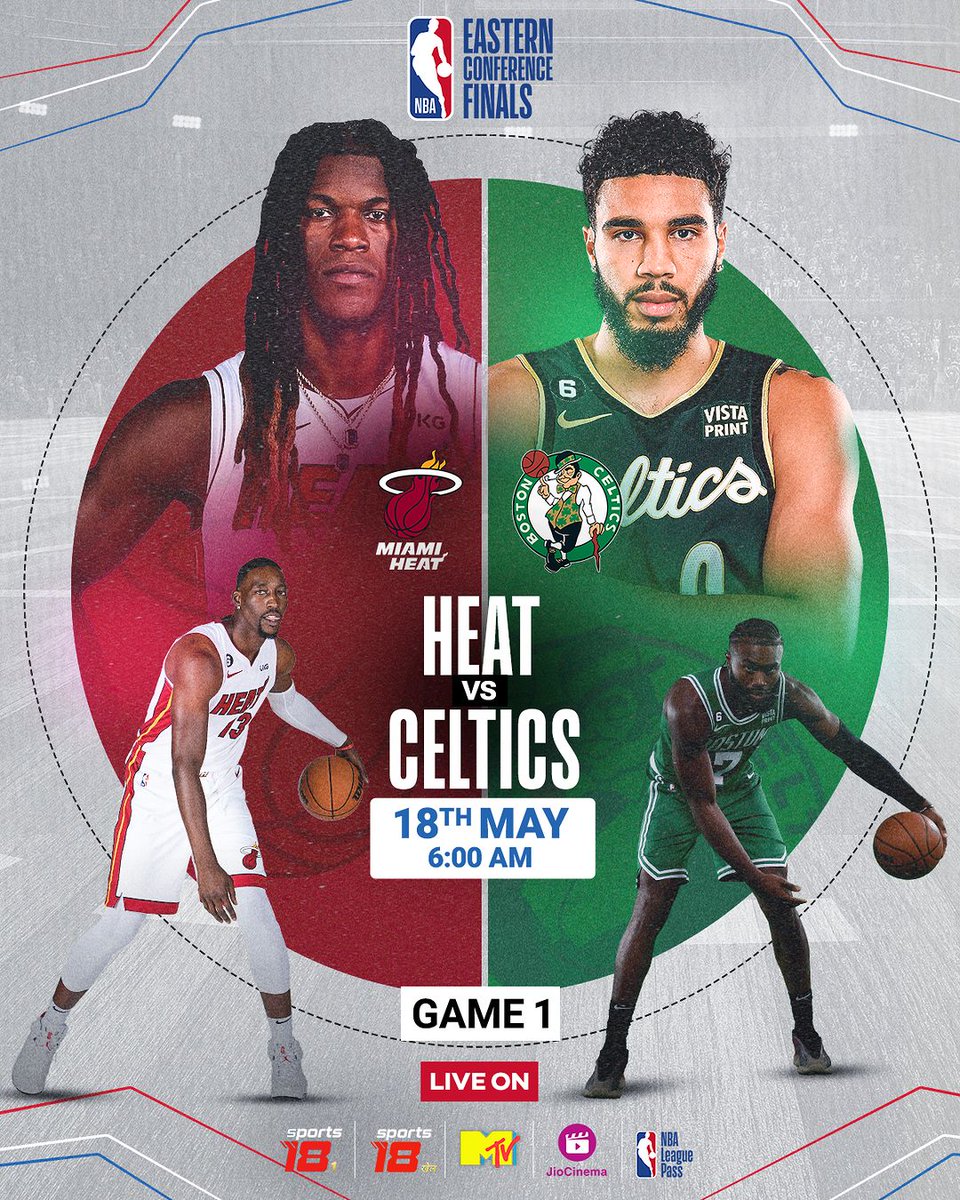 MTVIndia's tweet image. Who will rise in the East? Miami Heat ya Boston Celtics?
Dekho NBA Conference Finals Live on MTV, Hindi mein

#NBAonMTV #NBALive
#NBALiveInIndia #NBAPlayoffs #conferencefinals #TuneIn