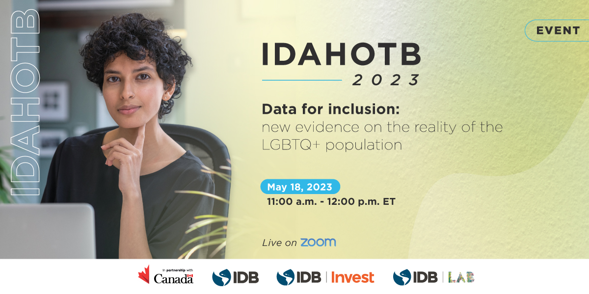 Alejandra Ramos (@alejandra_ram0s) on Twitter photo See you tomorrow, May 18th, in "Data for Inclusion"! Together with <a href="/ahamg/">Andrés Ham</a> and <a href="/mflorenciapinto/">Florencia Pinto</a>, we will present new empirical evidence on the challenges of the LGBTQ+ population in Latin America and the Caribbean.
Register here: iadb-org.zoom.us/webinar/regist… See you tomorrow, May 18th, in "Data for Inclusion"! Together with <a href="/ahamg/">Andrés Ham</a> and <a href="/mflorenciapinto/">Florencia Pinto</a>, we will present new empirical evidence on the challenges of the LGBTQ+ population in Latin America and the Caribbean.
Register here: iadb-org.zoom.us/webinar/regist…