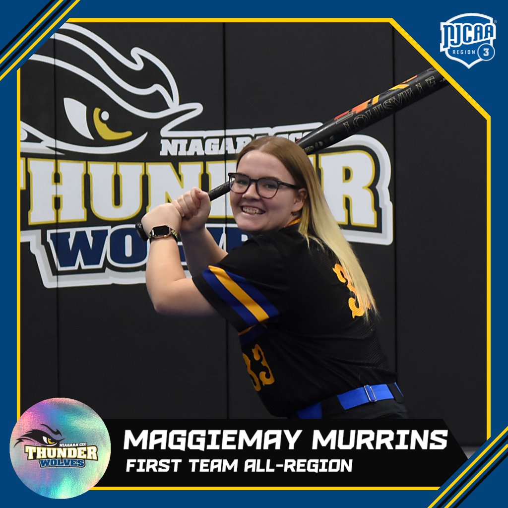 NCThunderwolves's tweet photo. SOFT: Congrats to sophomore C @MMurrins for being named to the @NJCAAReg3 1st team! #RollWolves 🥎🐺💪 https://t.co/vzTua0vYtL