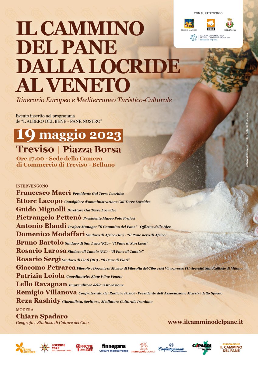 TelemiaLaTv's tweet image. Il pane della Locride, prodotto d’eccellenza del territorio, arriva a Treviso, grazie al GAL Terre Locridee in collaborazione con “Officine delle Idee”- Cooperativa #CAMMINODELPANE #locride #VENETO

telemia.it/2023/05/il-cam…