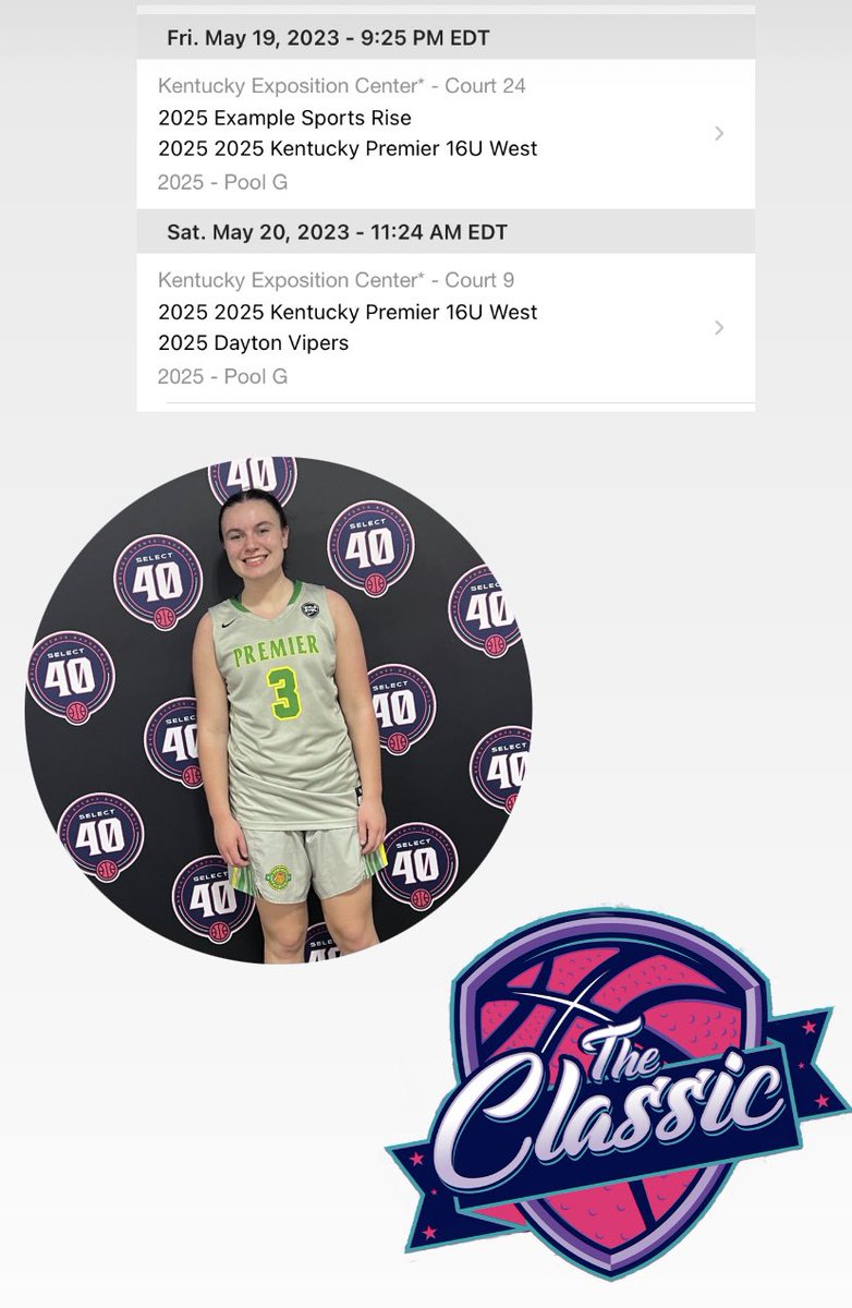 Ella Finley (@ellakfinley1) on Twitter photo Schedule out for this weekend. Come check us out! Let’s get it KP
<a href="/star_kentucky/">Kentucky Premier 16u E40</a>
<a href="/CoachShawnWest/">SHAWN WEST</a>
<a href="/PGHKentucky/">Prep Girls Hoops Kentucky</a>
<a href="/alyxwhite_/">Alyx White</a> Schedule out for this weekend. Come check us out! Let’s get it KP
<a href="/star_kentucky/">Kentucky Premier 16u E40</a>
<a href="/CoachShawnWest/">SHAWN WEST</a>
<a href="/PGHKentucky/">Prep Girls Hoops Kentucky</a>
<a href="/alyxwhite_/">Alyx White</a>