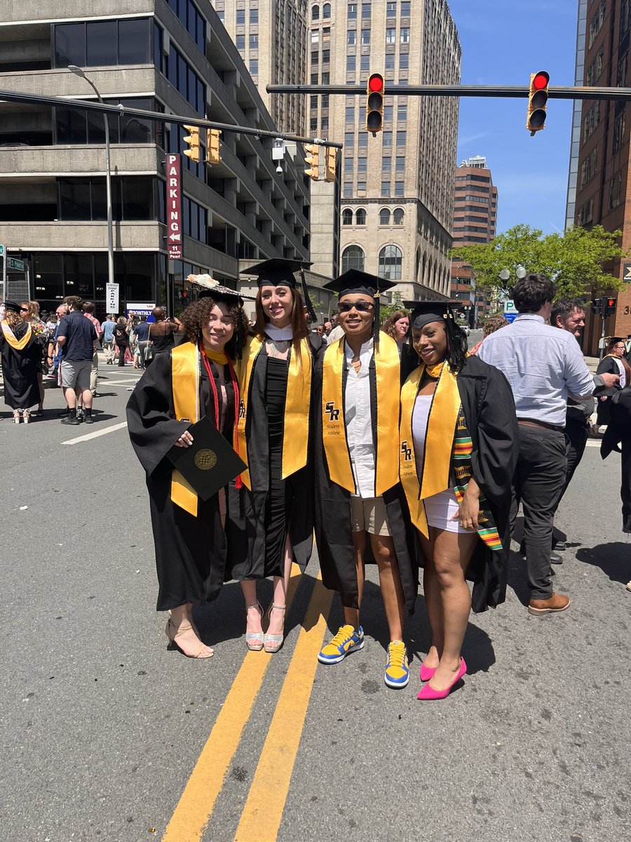 saintrosewbb's tweet photo. HUGE congratulations to our seniors, Jenissa, Isa, Maky, and Ashia! We are so proud of you all and can’t wait to see all that you accomplish. 

⚔️💛🖤 https://t.co/9lpWIzUF0o