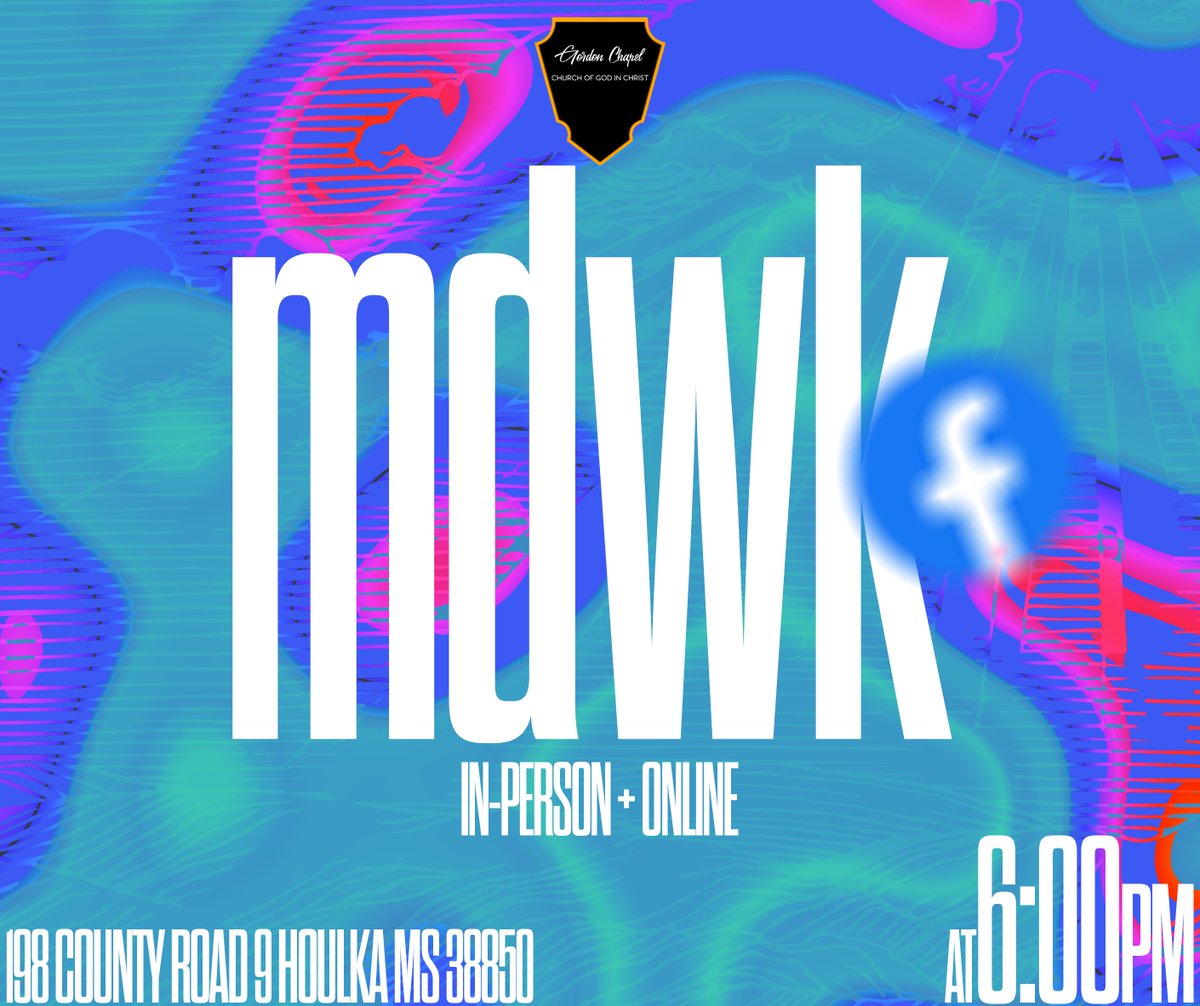 ChapelGordon's tweet photo. MIDWEEK AT THE CHAPEL | In-Person + Online | 6PM
We're inviting you &amp; your FAMILY to join us for MDWK📷
Inform a FAMILY MEMBER or FRIEND and let them know about MDWK at the CHAPEL
SUNSHINE BAND CLASSES will begin at 6PM
Have Kids? Bring them with you Meet us there!!! https://t.co/MRixRlr7ey
