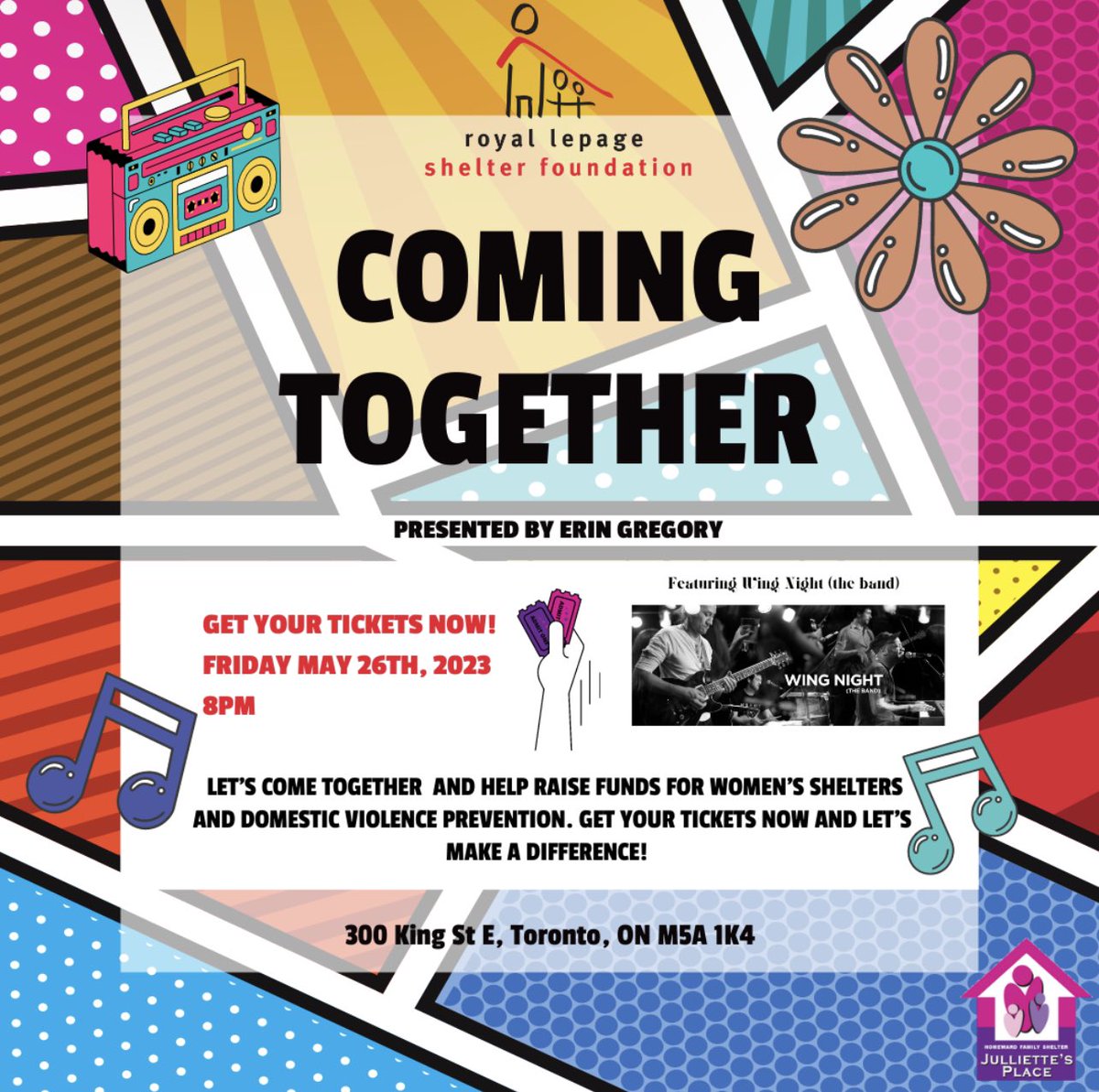 jpshelterTO's tweet photo. 📣 Calling all champions of change! 🙌 Join us on May 26th for our COMING TOGETHER fundraiser, hosted by Royal LePage Shelter Foundation and supported by Julliette’s Place. 🏠💜 Purchase your tickets now. Together, we can build a brighter future! ✨🌟 #ComingTogetherForChange https://t.co/OtfRDFlQM4