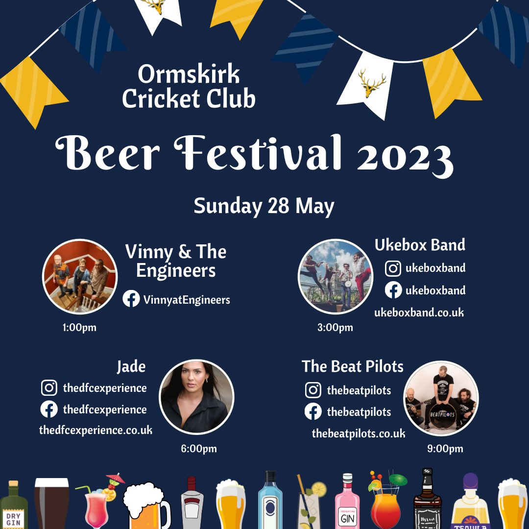 Ormskirk CC on Twitter "The wait is finally over! Here are your acts