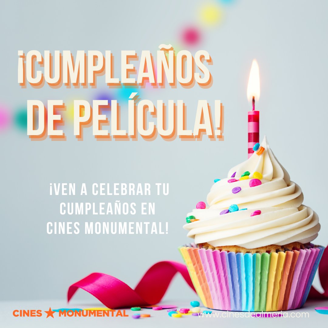 ¡Celebra tu cumpleaños de manera épica en nuestro cine! 🎉🎥 Haz que los niños disfruten de una experiencia inolvidable rodeados de sus amigos y familiares en la gran pantalla.

Encuentra la información en nuestra web y contacta en ✉️info@cinesdealmeria.com o 📲950 14 49 08