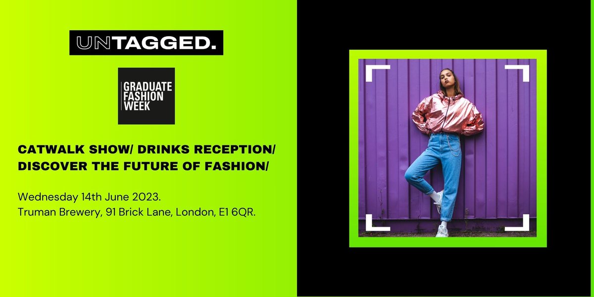 WeAreNFTUK's tweet photo. We are giving away 10 free tickets to attend @untaggedfashion on 14th June @ the @TrumanBrewery.
There will be a catwalk show &amp; drinks reception, where they will showcase a physical collection made by final year design students from secondhand materials only

RT &amp; Comment below! https://t.co/sjkDcQJphA