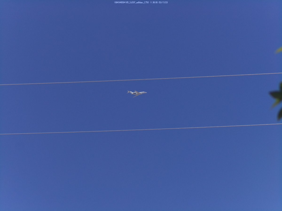 ActualPlaneServ's tweet image. SJE97
C750
N977AF
ad9dac
Angle: 21.9
#SJE97 #SJE #C750 #N977AF #ad9dac #PHX #Automated #Planespotting #RaspberryPi #ADSB #SDR #NodeRed #AvGeek #Aircraft #ActualPlaneServer