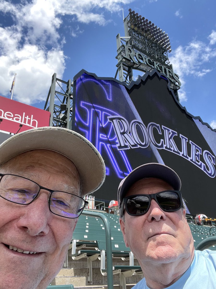 Watching the Rockies-Reds at Coors Field with my brother Gary!