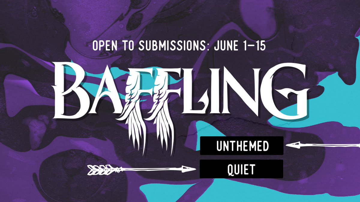 We’ll be open for queer speculative flash submissions of <1200 words from June 1-15 on the theme of “quiet” stories as well as unthemed work. We pay 8¢/word. Simsub okay, no multiple subms. Stories go up on patreon, on our website, & also a yearly antho.

#CallforSubmissions