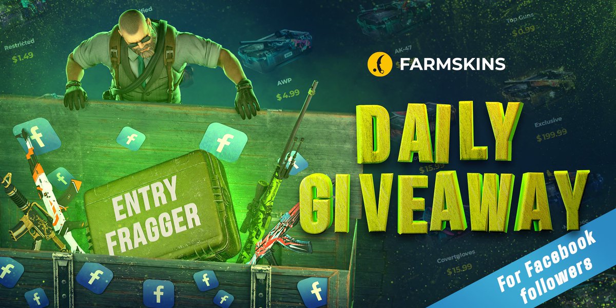 Daily Case GIVEAWAY! It’s Facebook followers time! 👀🎉

The prize is Entry Fragger case🔥

How to join? 👇
💙 Follow us on Facebook 
💙 Tag a friend 
💙 Like &amp; Repost

bit.ly/42JGUT7

The results will be announced there! 🔥

#csgo #csgogiveaway #freeskins #csgoskins