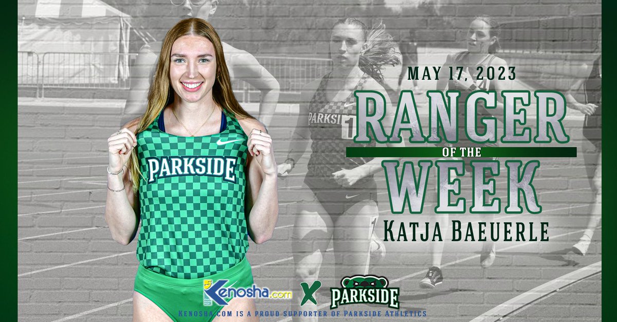 Kenosha.com (@kenoshadotcom) on Twitter photo Coming off a personal-best time in the 1,500-meter run, Katja Baeuerle will next represent <a href="/RangerAthletics/">Parkside Rangers</a> <a href="/ParksideTFXC/">Parkside XC/TF</a> at the NCAA D-II Outdoor Championships May 25-27 in Pueblo, Colo.
To read a Q&A with the redshirt sophomore from Germany, click --> tinyurl.com/4vbu4t43 Coming off a personal-best time in the 1,500-meter run, Katja Baeuerle will next represent <a href="/RangerAthletics/">Parkside Rangers</a> <a href="/ParksideTFXC/">Parkside XC/TF</a> at the NCAA D-II Outdoor Championships May 25-27 in Pueblo, Colo.
To read a Q&A with the redshirt sophomore from Germany, click --> tinyurl.com/4vbu4t43