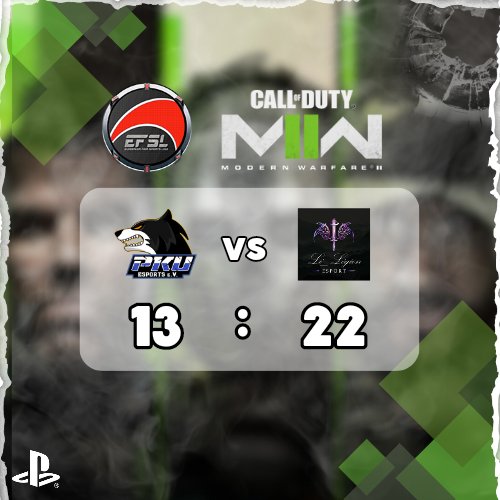 PKUeSportseV's tweet photo. Das erste EFSL Liga Spiel unseres CoD Teams endete leider mit einer Niederlage gegen das Team von Warcrow esports Team Le Legion.
Eine Starke erste Runde reichte leider nicht aus.

#pku #PKUeSportseV #CallofDuty #CallofDutyModernWarfare2 #efsl #esport #esports #gaming https://t.co/Z7ToMqV8v9