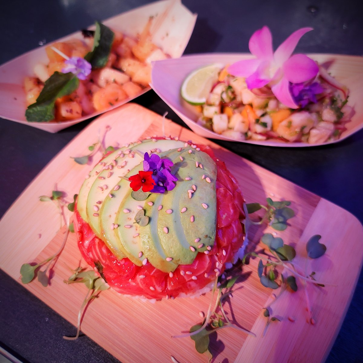 Nothing goes better with a tropical cocktail than fresh, local-caught seafood! 

Come hungry &amp; treat yourself to a Poke Tower, Halibut Ceviche, Umeboshi Pineapple, &amp; much more.

Reservations strongly recommended Thursday-Saturday at forbiddencovesd.com.