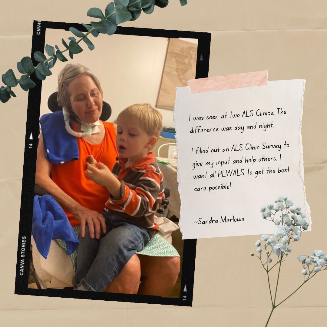R1_Crew's tweet photo. “This ALS Mama Bear is fighting to live!” 
~@sandrawmarlowe 

Sandra worked hard to find the right clinic for her, and added her insights to the ALS Clinic Advisor to make sure others have an easier time than she did. 

Thank you, Sandra ❤️ https://t.co/Lyv0C5nqaz