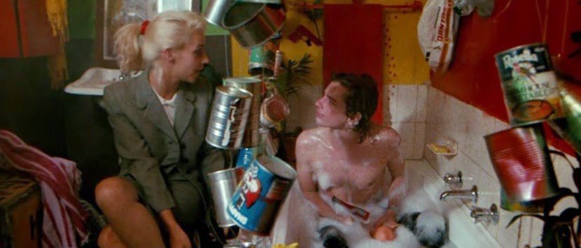DillardsEternal's tweet photo. Dogs In Space (1986) Beautiful depiction of the all permissive spoil heap of the punk house. Pathological Michael Hutchence hair fussing under ratty blankets. The palpable stress of student roomie who can’t study for finals bc of constant anarchic disturbance. Icky and sticky https://t.co/auF7WuGdWh