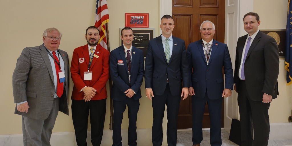 phccnatl's tweet photo. Today PHCC National President Dave Frame, PHCC VP of Regulatory Affairs Chuck White, Steve Rossi, VP of Advocacy with the @ASA_HQ, Steve Jerome and Adam Meny had a productive meeting with @RepRudyYakym (R-IN) on Capitol Hill! #PHCCLegislativeConference #advocacy https://t.co/Z0eu7wWmdr