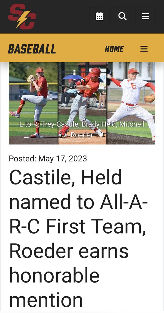 Very proud of Trey for being selected first team all conference by the American Rivers Conference. ⁦<a href="/CastileTrey/">Trey Castile</a>⁩  ⁦<a href="/BethCastile1/">Beth Castile</a>⁩