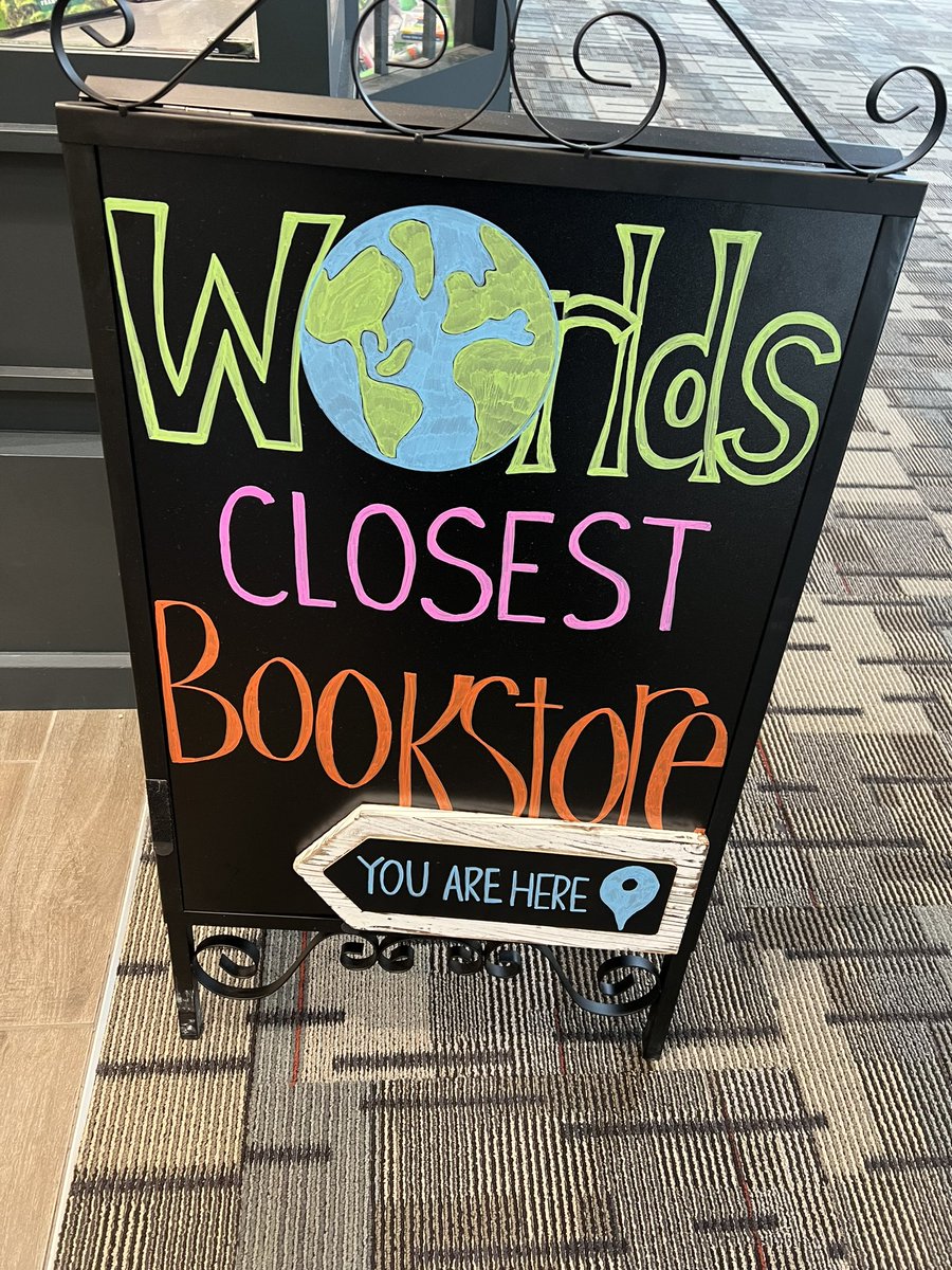 Always amused by this sign in front of the Words bookstore in #MSP airport. 
Off to WV to present an all-day program with @TaraMartinEDU. Half day #tlap and half day #REALedu #Cannonballin! 
This is a great combo…bring us in to your school/district/conference!! #dbcincbooks