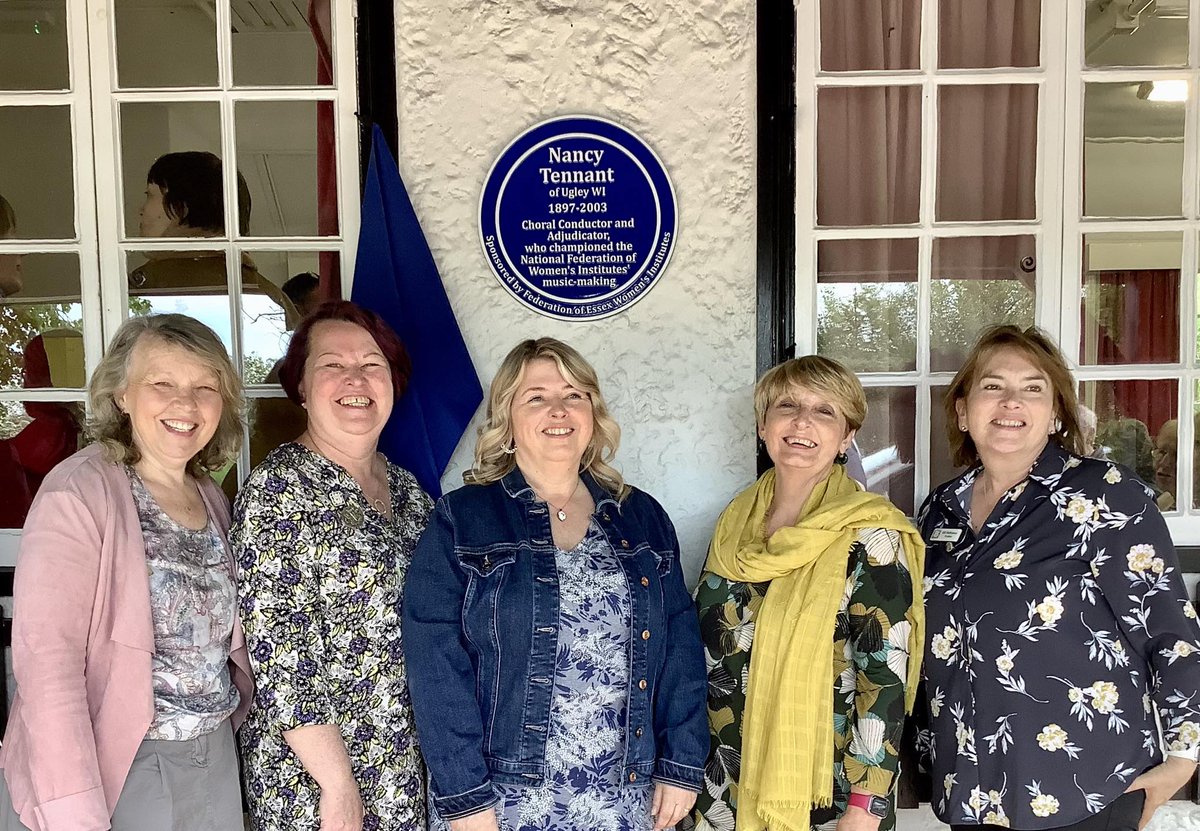Fed Chair Jan Treasurer Moyra Vice Chair Fiona and Trustee Gill attended the unveiling of a blue plaque for Ugley WIs founding member Nancy Tennant @WINK_SEE member Dawn was the lead on this project @WILifemagazine @WomensInstitute #blueplaque