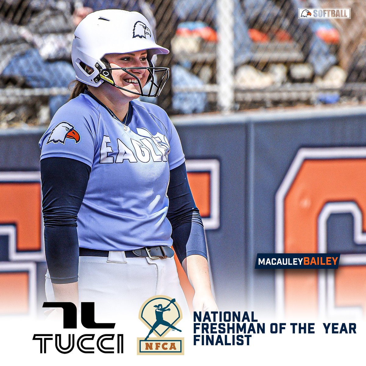 🚨 BREAKING 🚨

<a href="/MacauleyBailey/">macauley bailey</a> is one of eight finalists for the <a href="/tucci_limited/">TUCCI</a> / <a href="/NFCAorg/">National Fastpitch Coaches Association</a> Division II National Freshman of the Year 

📋 bit.ly/41G4BKJ 

<a href="/cnsball/">Carson-Newman Softball</a> x #TalonsUp