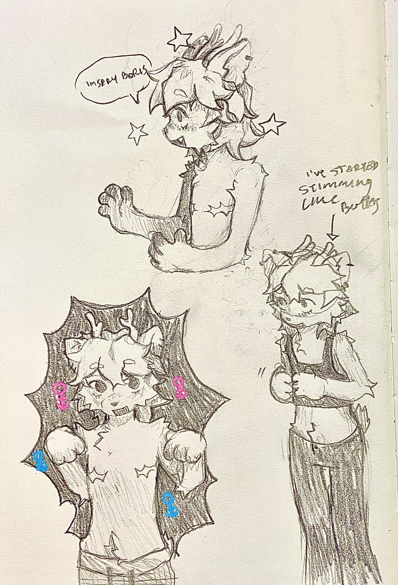 fursona doodles living my dreams of having top surgery out with him