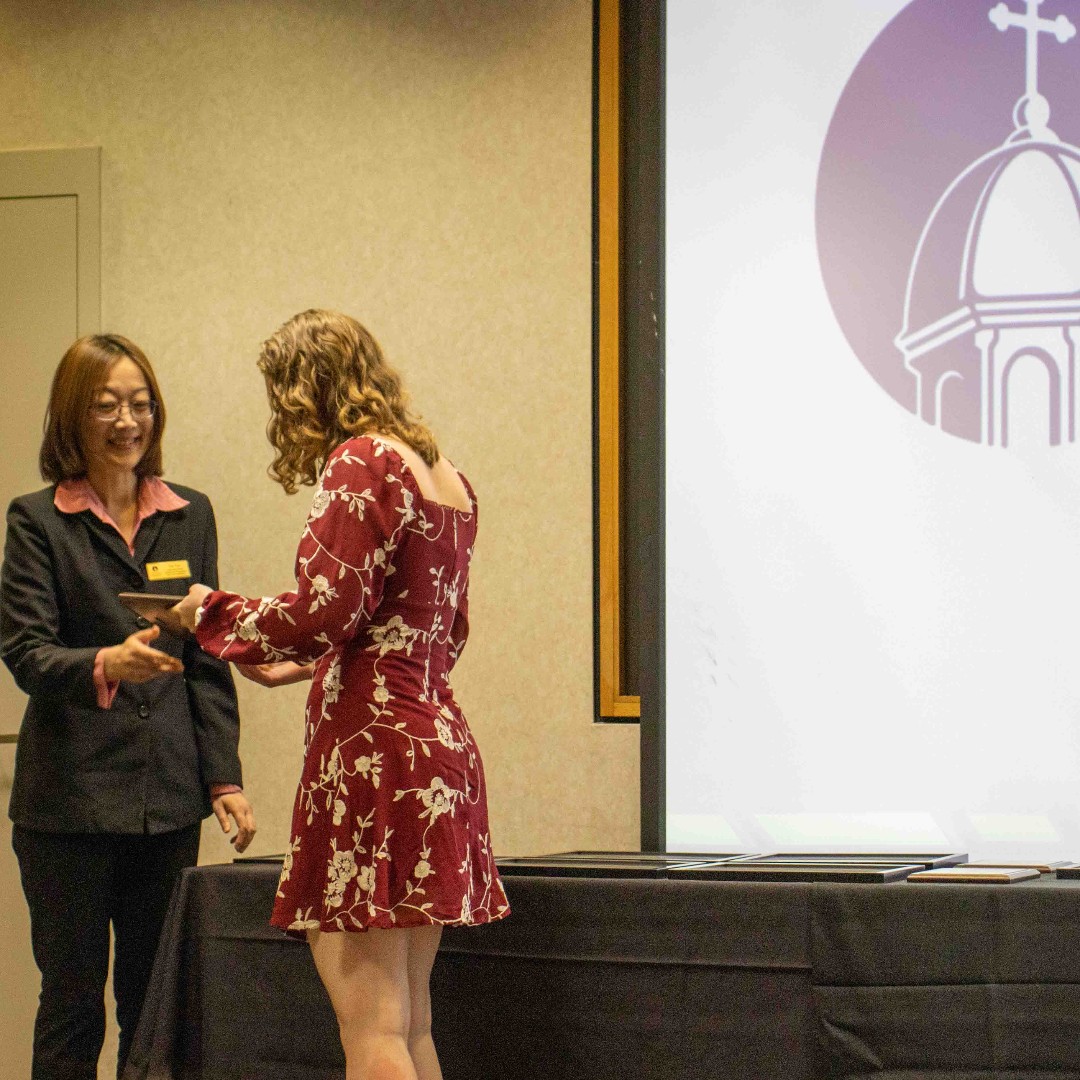 UDaytonSBA's tweet photo. During the 2023 SBA Graduation Awards Ceremony, Susan Maloney was awarded the Miriam Rosenthal Award of Excellence, the Delta Sigma Pi Scholarship Key, and the Mark T. Schneider Award. Susan will be an Audit and Assurance associate at Deloitte in Chicago.
#Flyer23Grad https://t.co/UruH72n1zZ