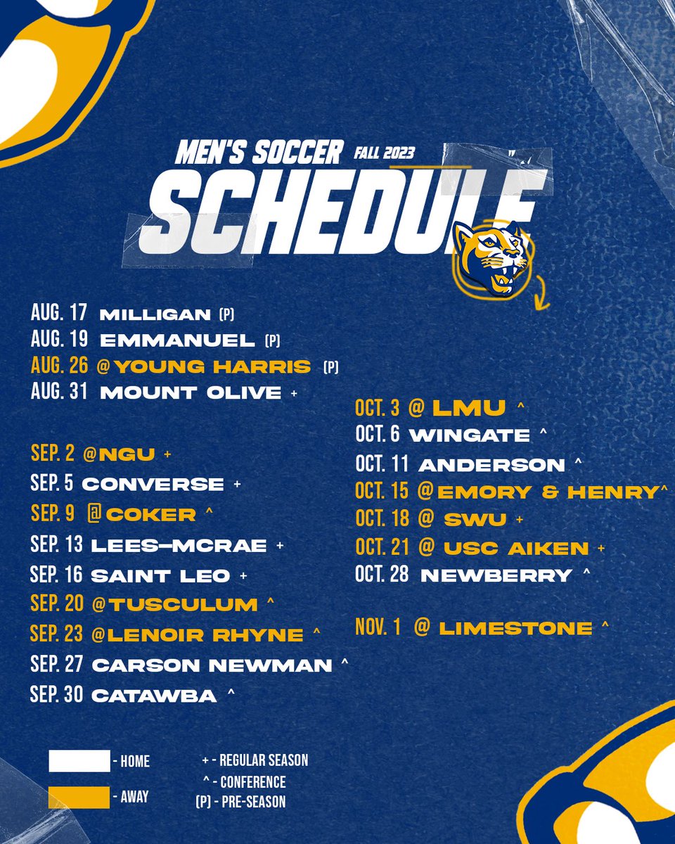 MHUMenSoccer's tweet photo. Great News Lion Fans our 2023 first-team schedule is official🦁11 Home games between the preseason and regular season mark your calendars and Pack Meares Stadium this fall!!! https://t.co/3bBX4r3xRh