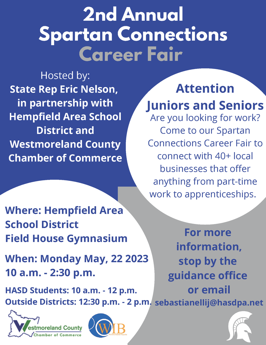 WIU07 (@wiu07) on Twitter photo Check out this Student Career Fair at Hempfield Area High School on Monday, May 22. The Westmoreland Intermediate Unit will be there! Check out this Student Career Fair at Hempfield Area High School on Monday, May 22. The Westmoreland Intermediate Unit will be there!
