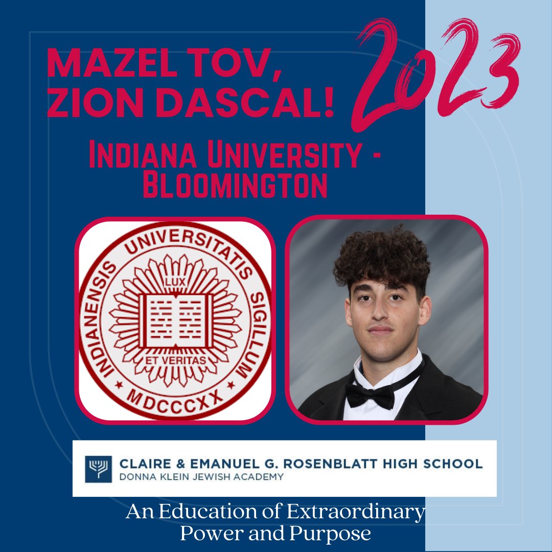 DKJABoca's tweet photo. #DKJA Senior Zion Dascal is heading to Indiana University this Fall. Congratulations on your acceptance. We couldn't be more proud of you! Keep an eye on DKJA's social media accounts to find out where our seniors will be studying next year. https://t.co/VZ6xDkv01d