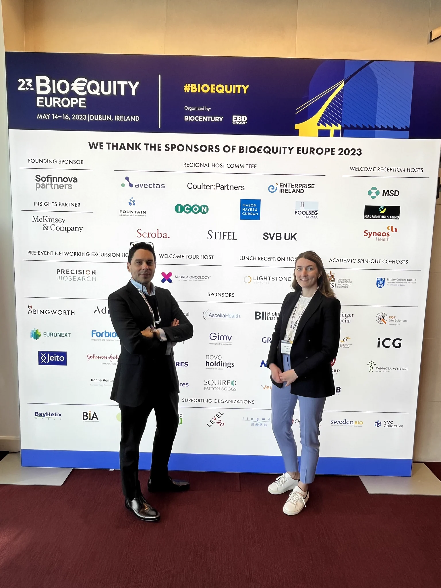Members of the SVB UK team attend BioEquity Europe in Dublin