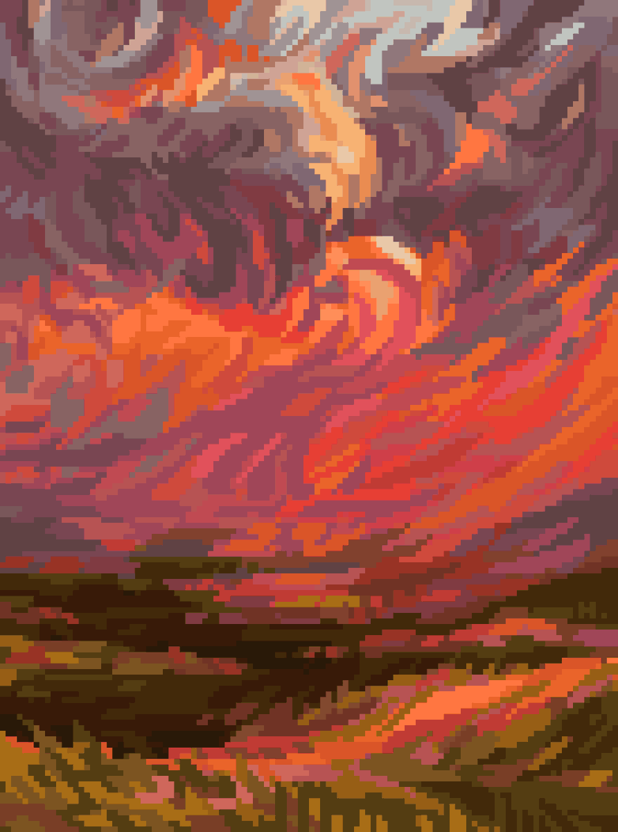 hexh__'s tweet photo. some recent pixel art skies ❣️ https://t.co/40pi6KXrCR