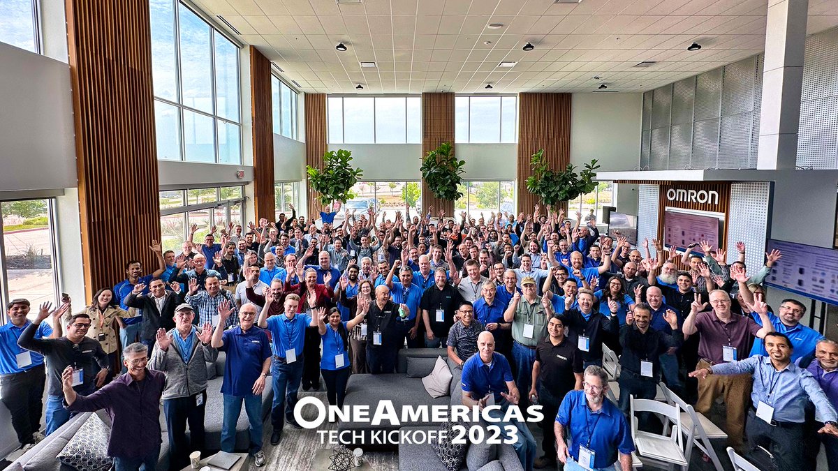 OmronAutomation's tweet image. Just one look at this photo and you can see just what a great time we had at our Omron Americas Engineer Technical Kickoff in Dallas May 1st through 4th! Want to join our team? Check out our careers page: bit.ly/3MyPoqp #stemcareers #workatomron #omronautomation