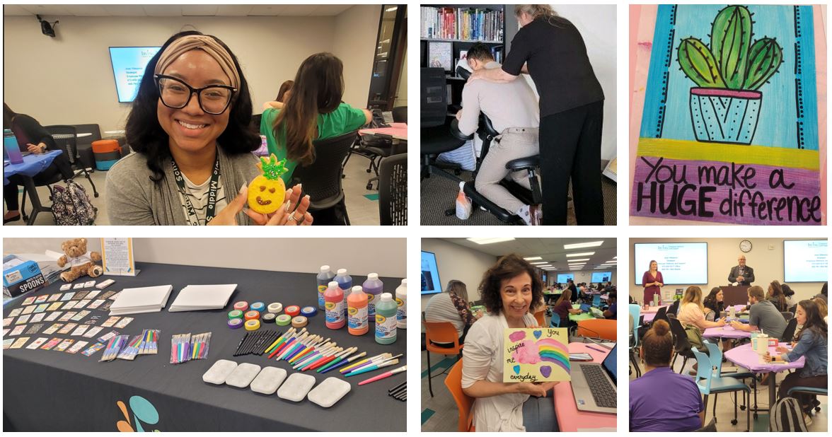 Thank you to Drug Prevention Resources for the amazing activities they provided our MTSS teachers yesterday; Painting with a Twist, a Decorating Cookie Project, and even chair massage opportunities. We are so grateful for the support they have shown our employees. #wellness