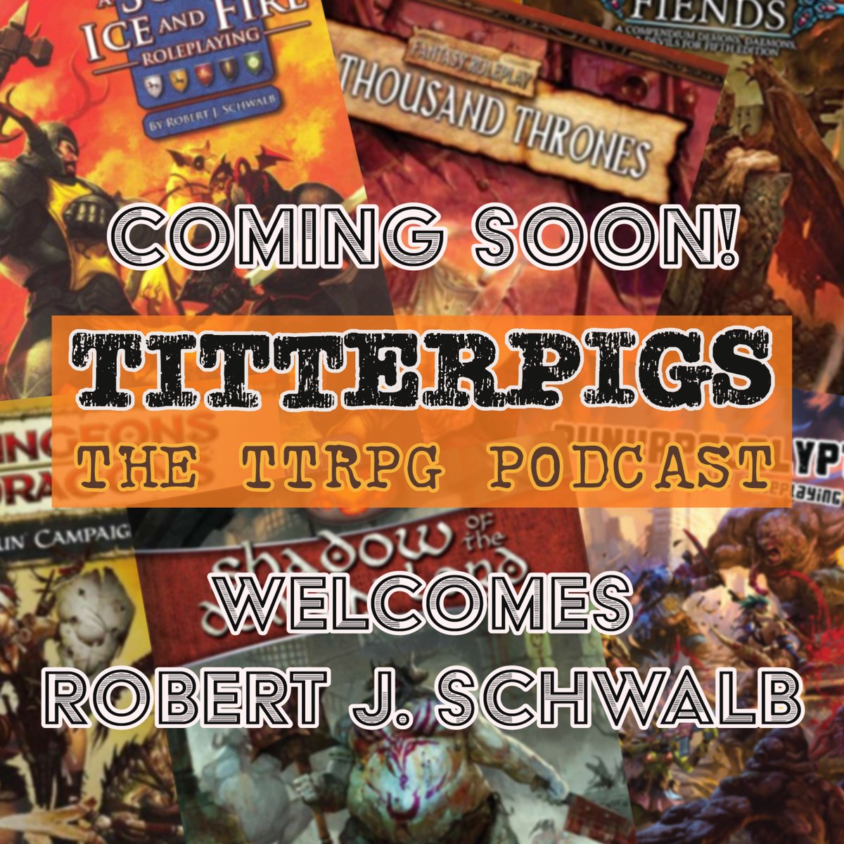 titterpigs's tweet photo. In less than two weeks we will be welcoming the illustrious Robert J. Schwalb to the studio to have chat about, well, whatever he damn well likes. π
Do you have any questions for you'd like to ask the Demon Lord himself? Drop them here, or email us at titterpigspod@gmail.com.π€ https://t.co/Oeu3t2rdFm