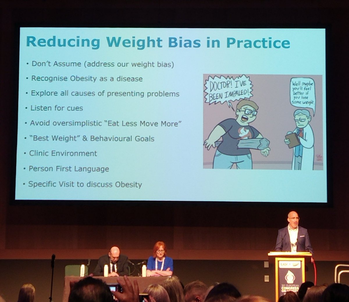 "We don't talk about morbid depression or morbid hypertension"... Some really important discussions today at #ECO2023 around the importance of the language we use.
