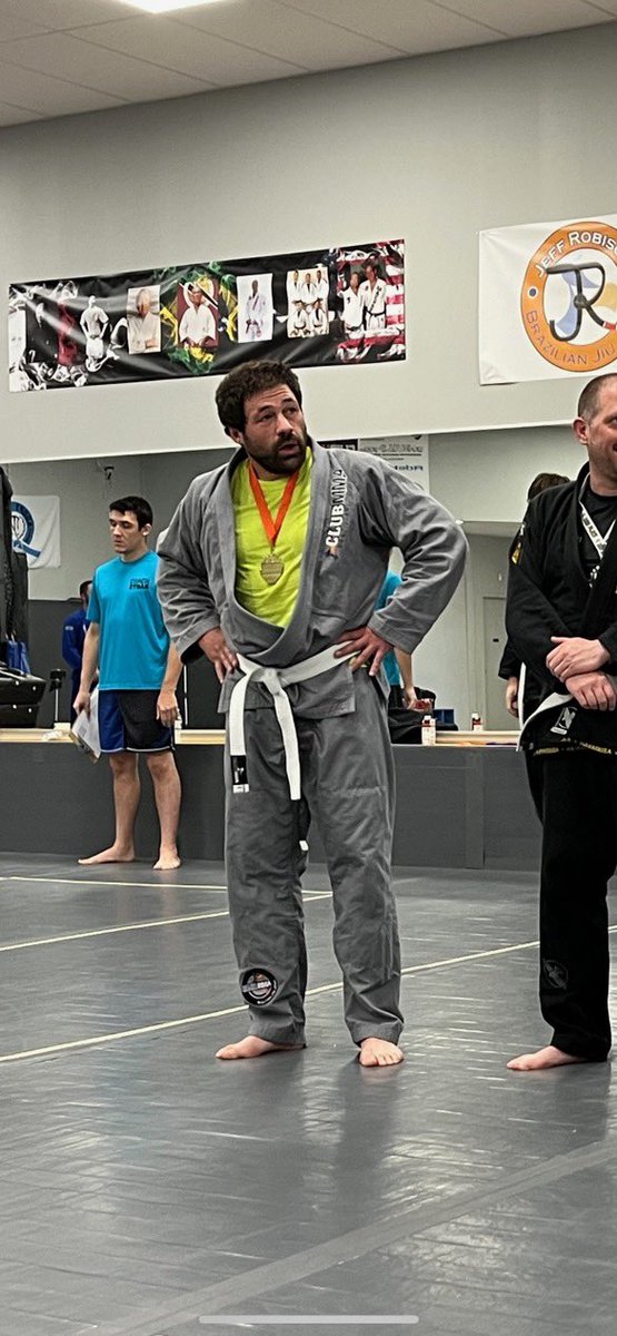 OHTCWC's tweet photo. Coach Logan Wins Club MMA BJJ Tournament!
Our very own Coach, Logan, took home the gold medal at the recent BJJ tournament! We are so proud of his hard work and dedication. He is an inspiration to us all. #BJJ #jiujitsu #martialarts #coachlogan #winner #wrestling https://t.co/MdgtbO3UOk