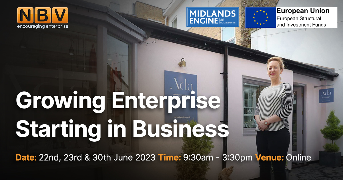 Are you a #smallbusiness starting up? We've got the programme for you
The 3 workshops will cover:
 ⭐ Knowledge, skills &amp; characteristics needed
⭐ Creating &amp; developing a sustainable business
⭐ Marketing...&amp; much more
nbv.co.uk/training_and_e…
#startinginbusiness #businesssupport