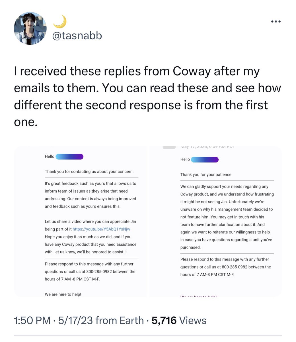 seokjinism1's tweet photo. Coway: "...his management team decided to not feature him. You may get in touch with his team to have further clarification about it" 

@BIGHIT_MUSIC @bts_bighit we need answers. Please explain what is going on here. 

BRAND POWER JIN
BEST BRAND AMBASSADOR JIN
#방탄소년단진 #JIN https://t.co/YEA4tiW04l