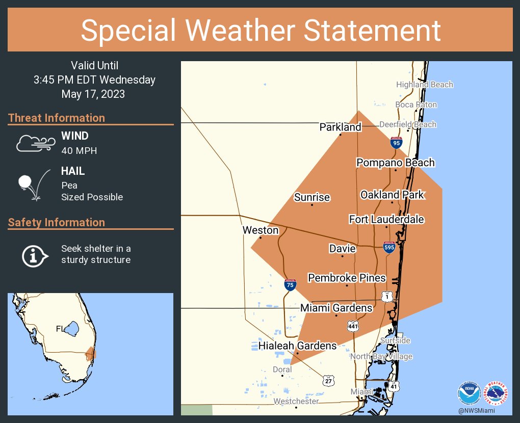 NWS Miami on Twitter "A special weather statement has been issued for
