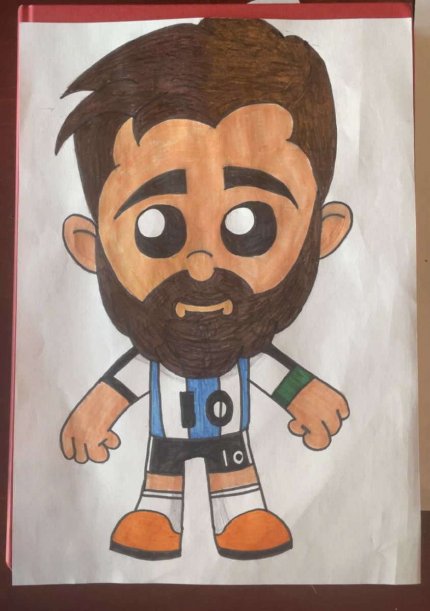 #messi #mundial2022 #arte gracias amiga por este dibujo tan lindo 😱…..