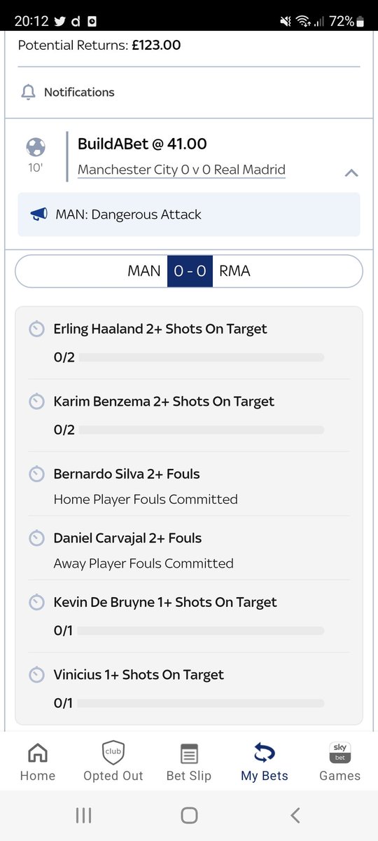 Danjamesvxr's tweet photo. @BadManBetting I went for same as last game when was let down by 1 shot on target from benzema ! https://t.co/mCsaojYaxl