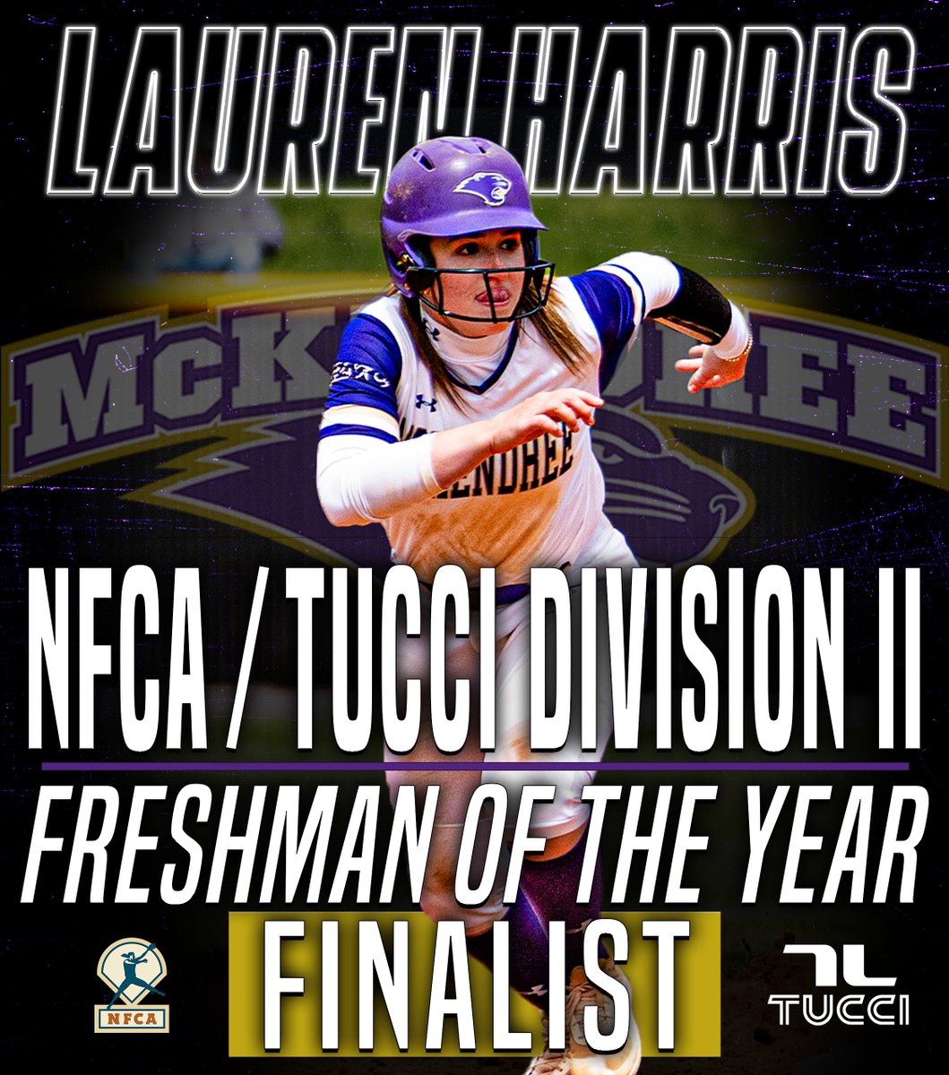 🥎🐾@McKendreeSB's Lauren Harris was named as a finalist for the @NFCAorg / @tucci_limited
DII Freshman of the Year award! She is 1 of 8 finalists, as she represents the Midwest Region!

Release📰🔗: bit.ly/3OjIlTV #BearcatsUnleashed #GLVCsb