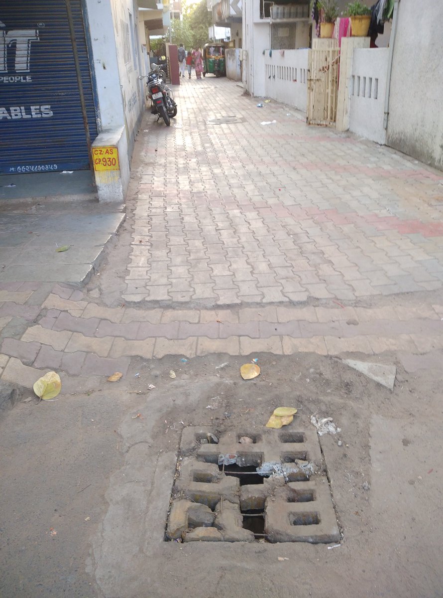 meetraval26's tweet photo. Dear team of AMC, kindly check the attached photo &amp; do the needful to change the sewage cover. As it is on the main road &amp; vehicles passing regularly from this road. 📌 Road between block no. 49 &amp; 83, Gujarat housing board, meghaninagar. @AMC_Complaints @AmdavadAMC https://t.co/a9tz1v7uPp