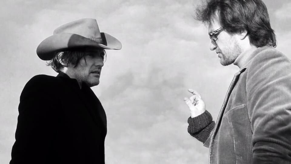 CriterionDaily's tweet photo. Dennis Hopper (#BOTD) and Wim Wenders on the set of THE AMERICAN FRIEND (1977).

@criterionchannl — https://t.co/fqw929VUN9 https://t.co/WRh0IUhBGi